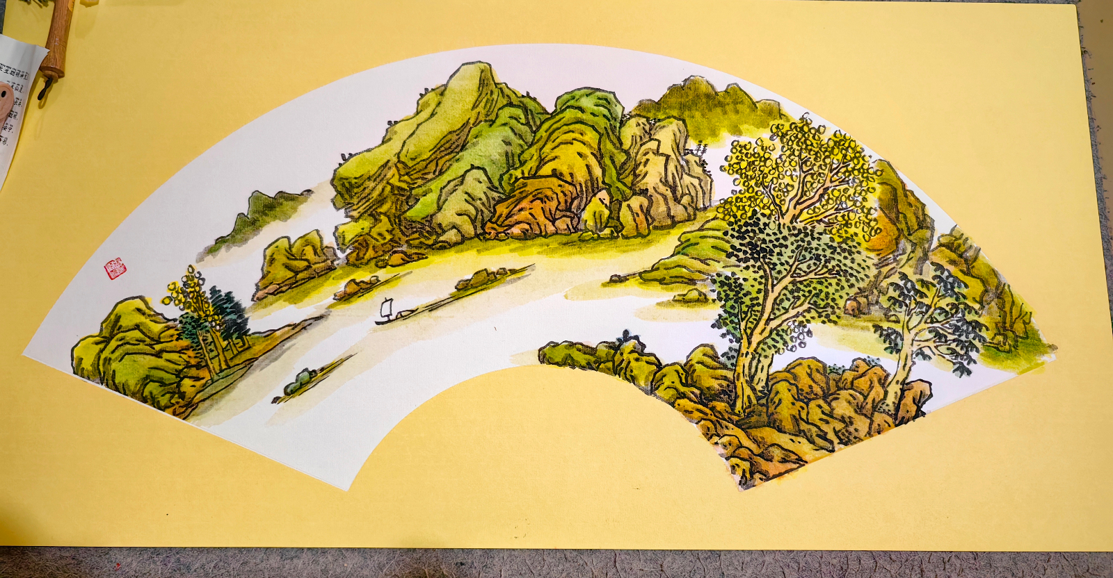 山水扇面画